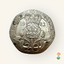 Alternative view of United Kingdom 20 Pence 19832Issue Queen Elizabeth Very Unique and Rare