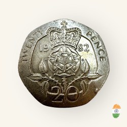 United Kingdom 20 Pence 19832Issue Queen Elizabeth Very Unique and Rare
