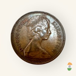Alternative view of One Penny Queen Elizabeth Copper Issue Very Unique and Rare
