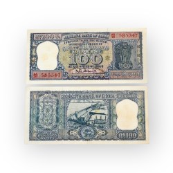 Rs 100 India Banknote 1960s Issue Signed By PC Bhattachariya Diamond Issue Unique and Rare