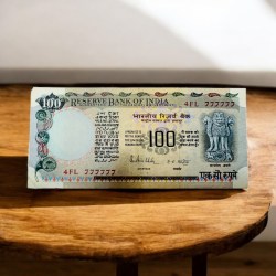 Rs 100 Cobalt Issue India Banknote Solid Number 777777 Unique and Rare