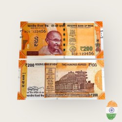 Rs 200 India Banknote Solid Fancy Ladder 123456 New Issue Unique and Rare