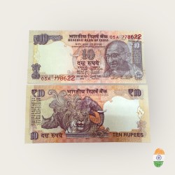 Rs 10 India Banknote Telescope Issue Massive Overprint both Sides With 786 Serial Number Very Unique