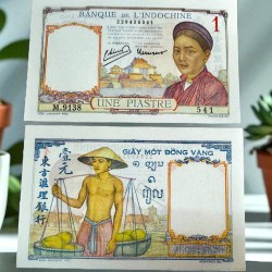 Rs 1 Note Une Piastres La IndoChine Issue UNC Unique and Very Rare