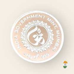 40Gm Goddess Lakshmi and Sree Ganesh Pure Silver Limited Issue Issued By India Government Mint Mumbai