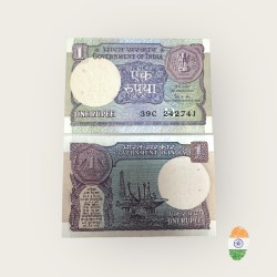 A 53 Re 1 India Banknote Signature series Signed By Gopi Kishen Arora Inset B 1989 Issue Unique and Rare