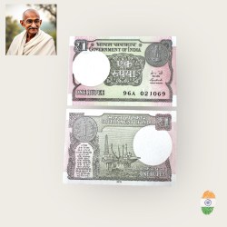 Re 1 India Banknote Gandhi Jayanti Date 021069 Gem Unc Unique and Rare