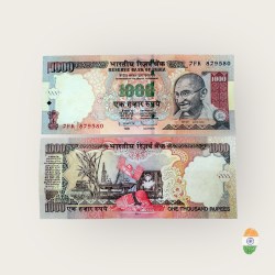 J34 Rs 1000 Republic India Signature Series Signed By D Subharao Inset L 2011 Issue Unique and Rare