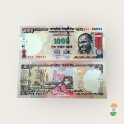 J33 Rs 1000 Republic India Signature Series Signed By D Subharao Inset Plain 2011 Issue Unique and Rare