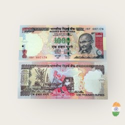 J20 Rs 1000 Republic India Signature Series Signed By Y V Reddy Inset Plain 2007 Issue Unique and Rare