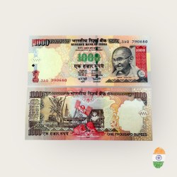 J19 Rs 1000 Republic India Signature Series Signed By Y V Reddy Inset R 2006 Issue UNC Unique and Rare