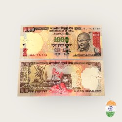J17 Rs 1000 India Banknote Signature Series Issue Signed By Y V Reddy Inset Plain 2006 Issue Unique and Rare