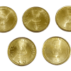 5 Rupees Ni/Brs COMMEMORATIVE Issue "PCM" PRASANTA CHANDRA MAHALANOBIS Lot of 5 coins **SCARE** GEM UNC Conditions.
