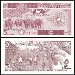 Somalia 5 Shillings Banknote 1987 P31c UNC Unique and Rare