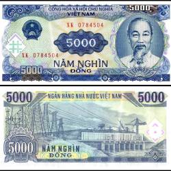 Vietnamese Currency 5000 Vietnam Dong Banknote 1991 P108 UNC Unique and Rare