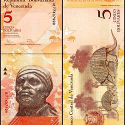 Venezuela 5 Bolivar Fuerte Banknote 2011 P89d UNC Unique and Rare