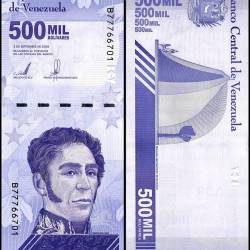 Venezuela 500000 Bolivar Soberano Banknote 2020 P113 UNC Unique and Rare
