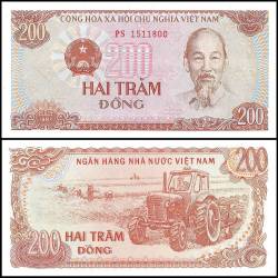 Vietnam 200 Dong Banknote 1987 P100a UNC Unique and Rare