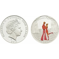 Alternative view of Cook Islands 5 Dollars 2011 Sojuzmultfilm - Town Musicians of Bremen