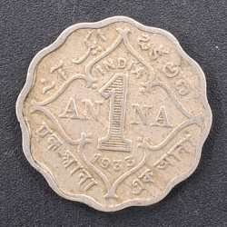 › India - British 1 Anna 1933 - George V Rare Coin # L-716