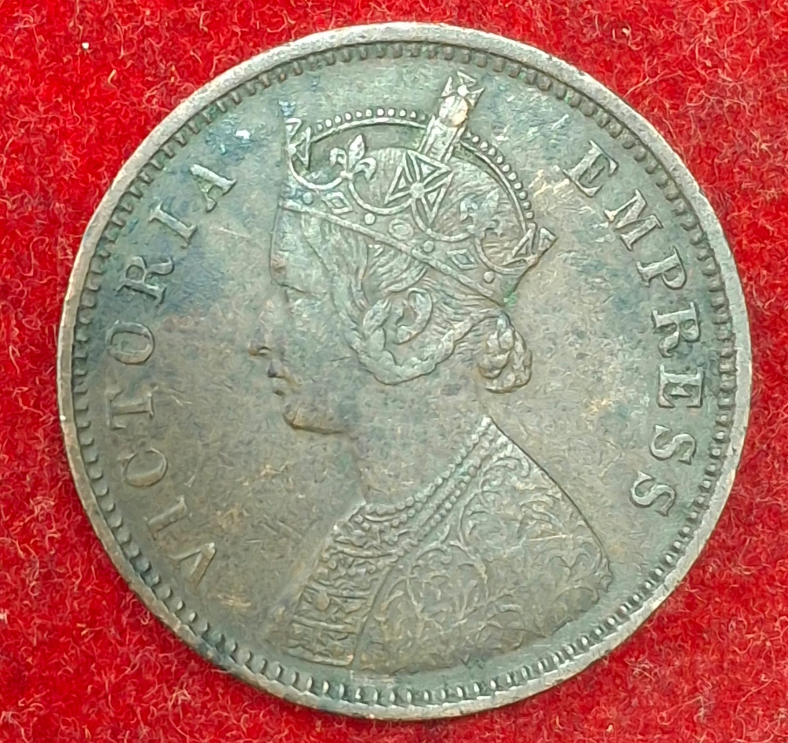 India - British ¼ Anna 1878 - Victoria "Victoria Empress"Coin # L-713