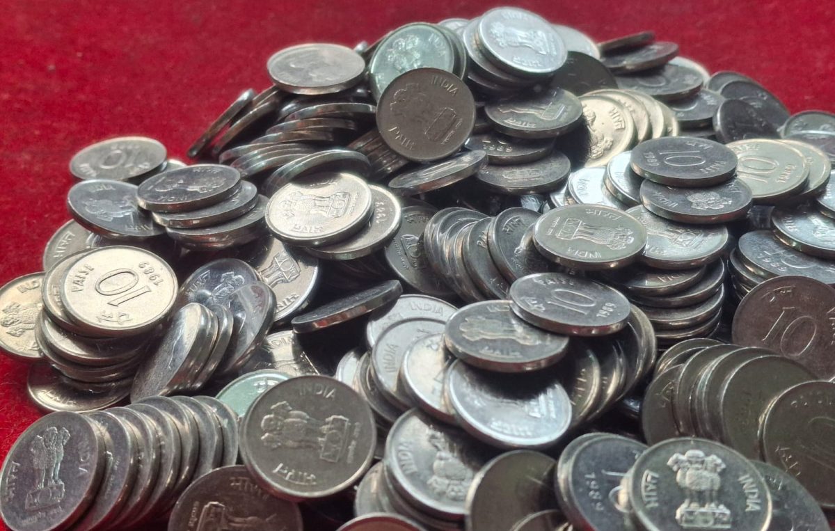 10 paise steel 1989 Noida Gem unc (100 pcs lott) very rare gem unc - Image 2