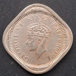 Alternative view of 1941 India - British 2 Annas - George VI rare coin Lowest Price #A-180