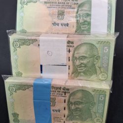 5 Rupees Tractor Issue Governor Subbarao Rare Serial Packet