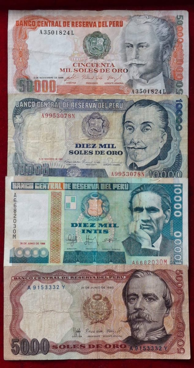 PERU ALL DIFFERENT BIG DENOMINATION RARE (9 PCS SET ) LOWEST PRICE - Image 3