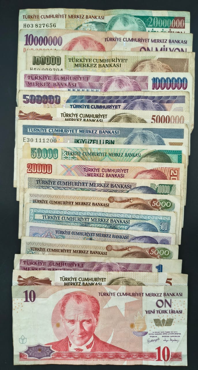 TURKEY Big Size Big Denomination Rare (18 Pcs Set) Lowest Price