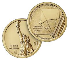 USA, 1 Dollar, 2020, American Innovation - Connecticut, KM #715, UNC Condition.