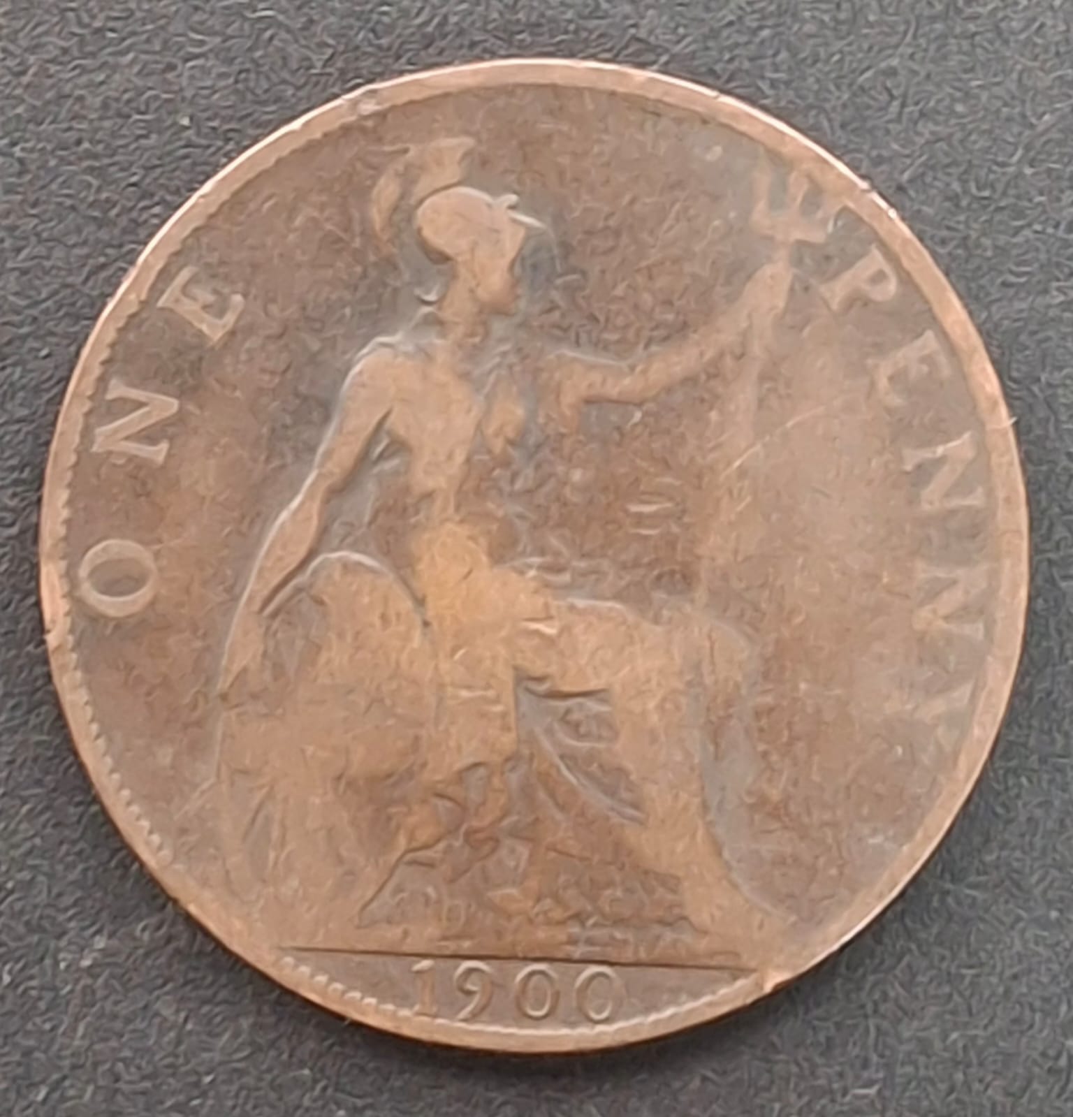 United Kingdom 1 Penny 1900 - Victoria RARE COIN #A-402