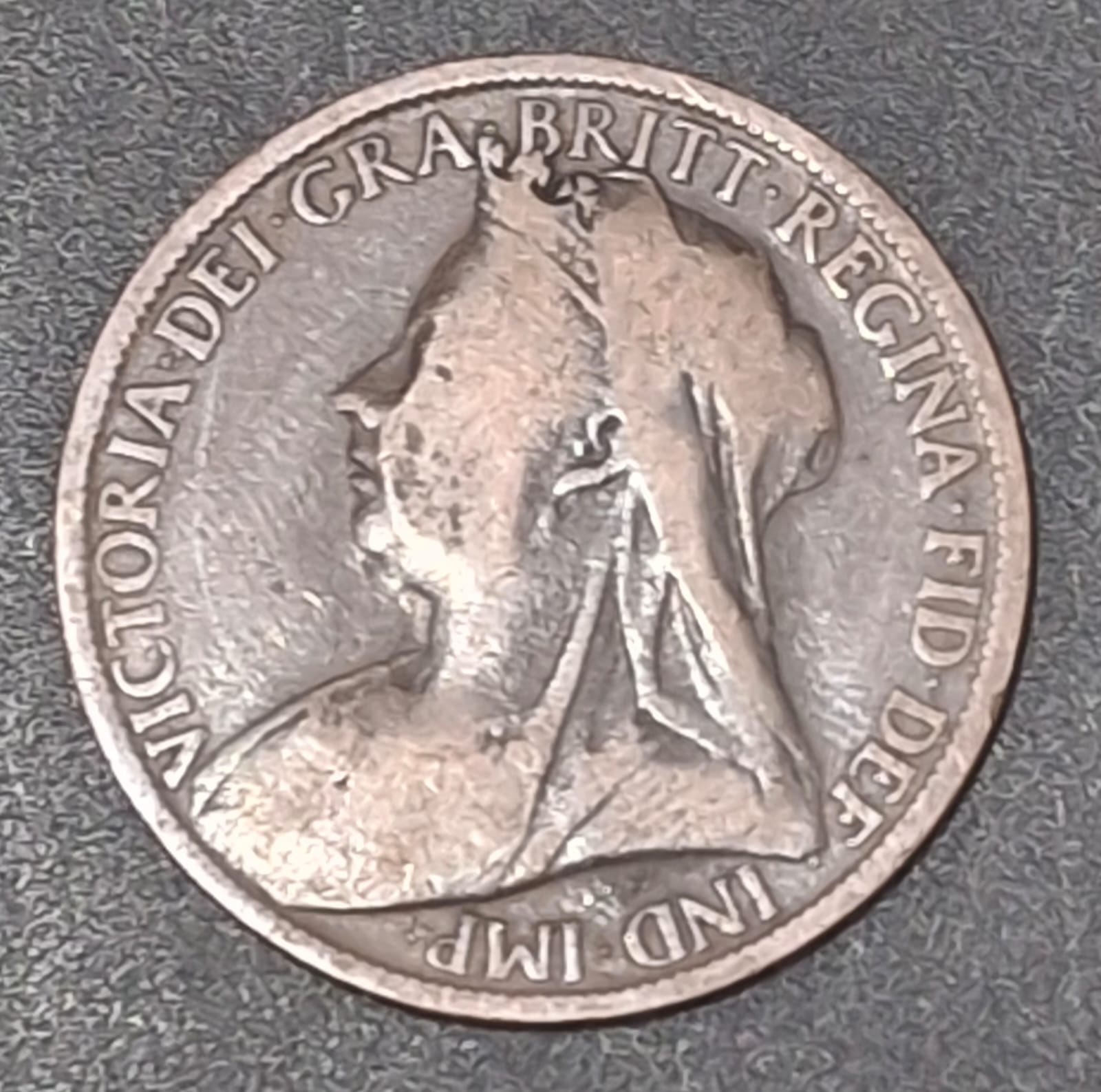 United Kingdom 1 Penny 1901 Victoria RARE COIN #A-407 - Image 2