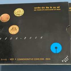 200 years of state bank of India (PROOF SET) 2 coins kolkatta mint