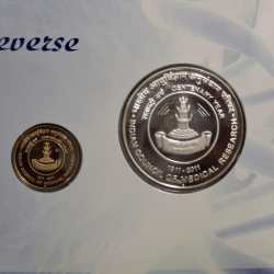 Alternative view of INDIAN COUNCIL OF MEDICAL RESEARCH -2011 (PROOF SET) 2 COINS MUMBAI MINT