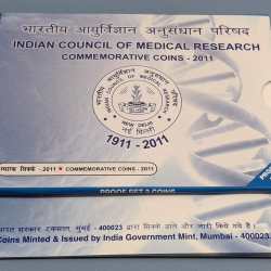 INDIAN COUNCIL OF MEDICAL RESEARCH -2011 (PROOF SET) 2 COINS MUMBAI MINT