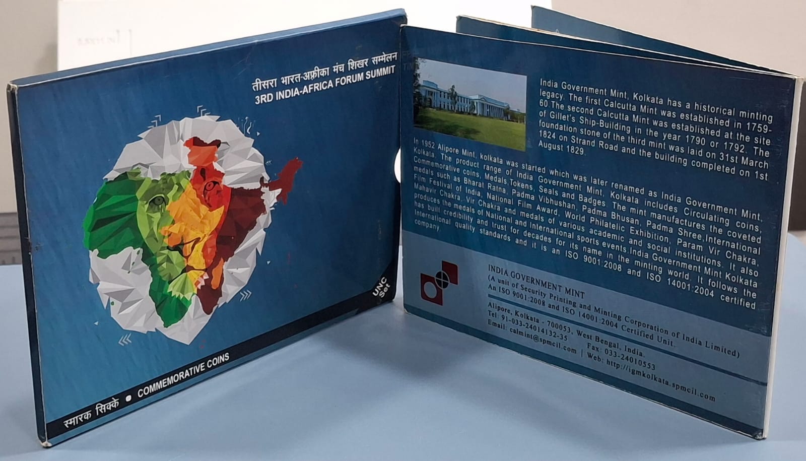 3RD INDIA - AFRICA FORUM SUMMIT ( UNC SET ) 2 COINS KOLKATA MINT - Image 4