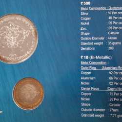 Alternative view of 3RD INDIA - AFRICA FORUM SUMMIT ( UNC SET ) 2 COINS KOLKATA MINT