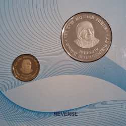 Alternative view of MOTHER TERESA BIRTH CENTENARY( PROOF SET ) 2 COINS KOLKATA MINT