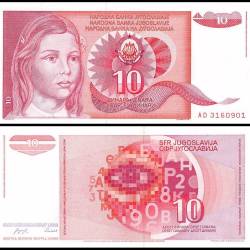 Yugoslavia 10 Dinara Banknote 1990 P103 UNC Unique and Rare