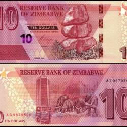 Zimbabwe 10 Dollars Banknote 2020 P103 UNC Unique and Rare