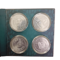 Uttrakhand Ministry Char Dhamm Four Aluminium Coin Set Rare