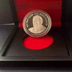 Alternative view of Rare 2019 Atal Bihari Vajpayee Mumbai MINT RARE 100 rs coin ((PROOF SET))