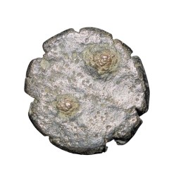 Alternative view of Silver-Alloy Dramma of Yadavas of Devagiri(12th Cen. AD) Lion Facing right