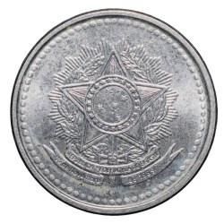 Steel 5 Centavos of Brasil (AD 1986) with State emblem