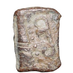 Alternative view of Lead Coin of Gupta Dynasty (4th - 5th Cen. AD) with Garuda/Brahmi 'Shri'