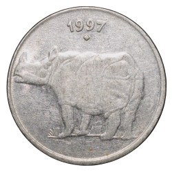 Steel 25 Paise of Republic India (AD 1997) of Bombay Mint
