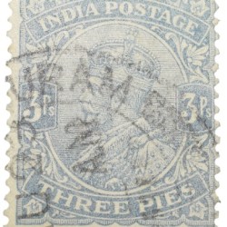 Postal Stamp of George V 3 Pies Grey Colour - Used Condition as per image.