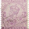 Postal Stamp of George V 2 Annas Purple Colour - Used Condition as per image.