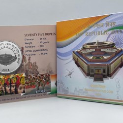 75th Republic day (Denomination of `75) Proof MUMBAI MINT RARE ((PROOF SET))